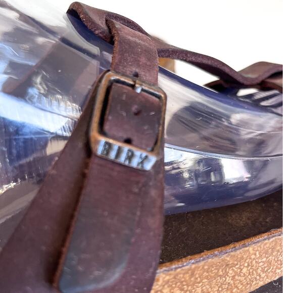 Birkenstock Larisa Slip On Womens Sandals Size 38 US 7 Brown Oiled Leather Open - Picture 9 of 10